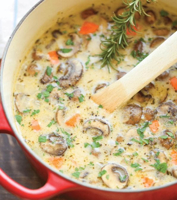 Recetas – Sopa de Pollo con Champiñones