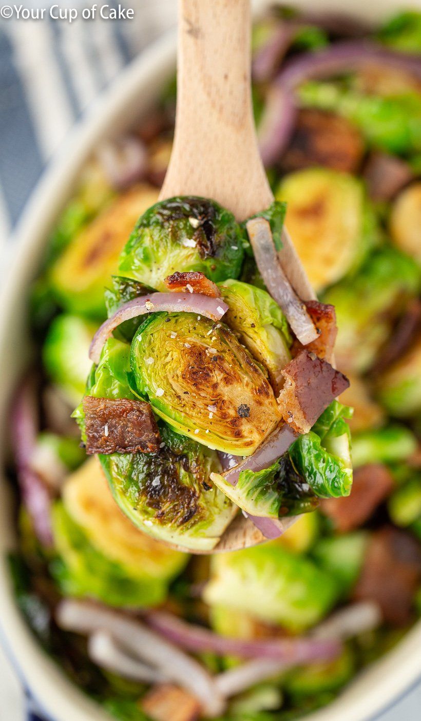 Bacon Garlic Brussels Sprouts – Su taza de pastel