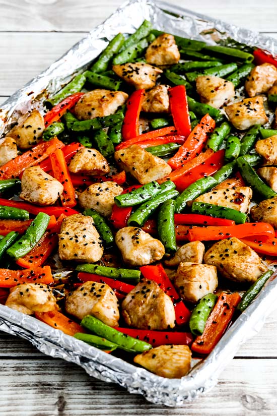 Sartén para saltear pollo con bajo contenido de carbohidratos