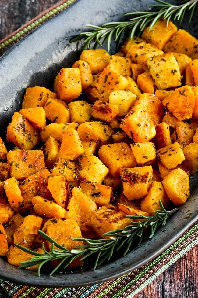 Calabaza asada con lima y romero