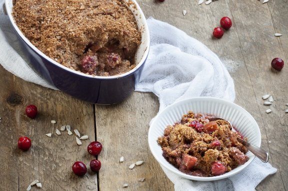 Crumble de frutas de otoño sin granos