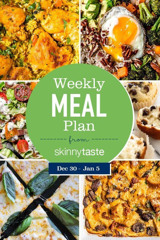 Plan de comidas Skinnytaste (del 30 de diciembre al 5 de enero)