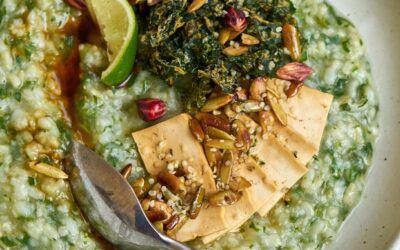 Papilla de arroz verde que cambia la vida (olla instantánea, vegana)
