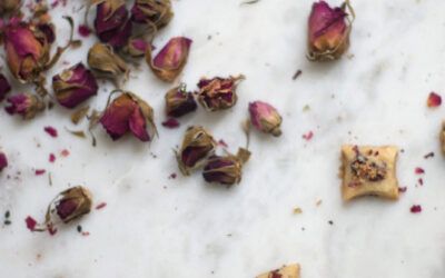 Galletas de mantequilla de agua de rosas