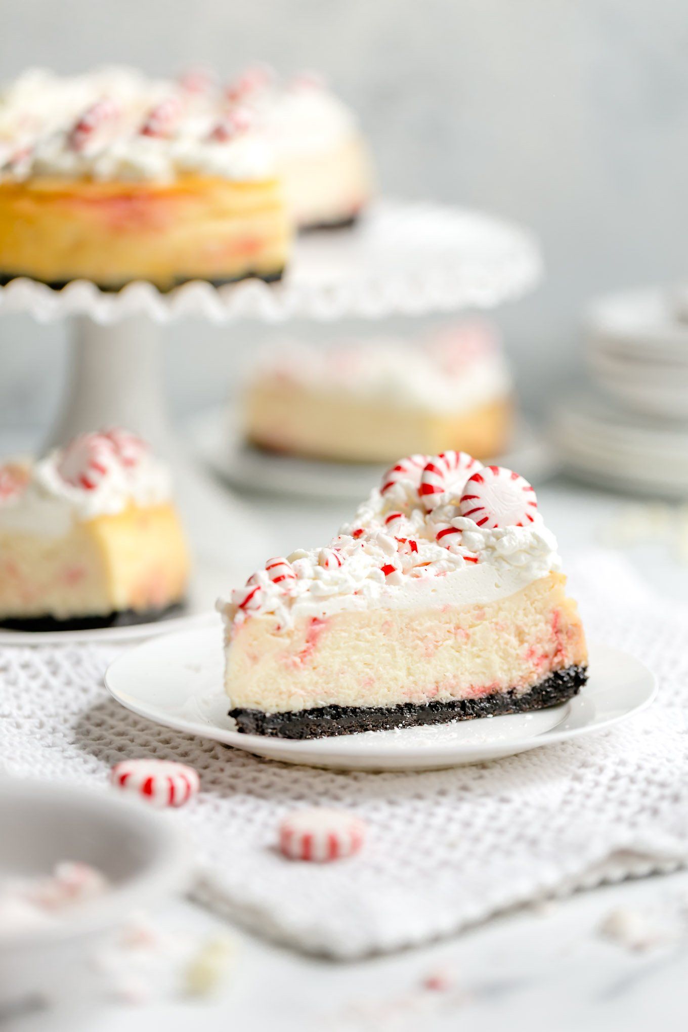 Tarta de queso con menta y chocolate blanco – Andie Mitchell