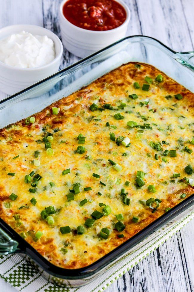 Cazuela de huevo del suroeste baja en carbohidratos