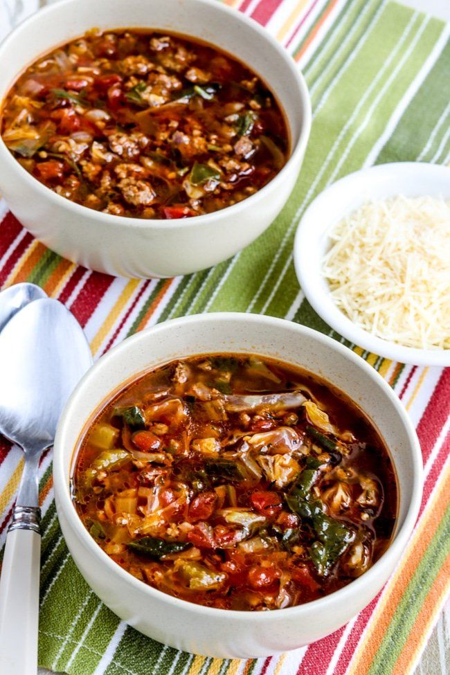 Sopa de verduras molida de res