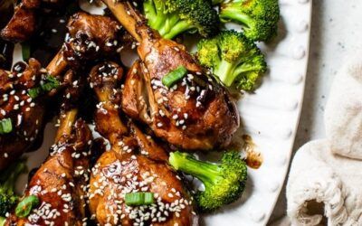 Muslos de pollo glaseados asiáticos