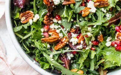 Baby Green mixtos con granada, gorgonzola y nueces