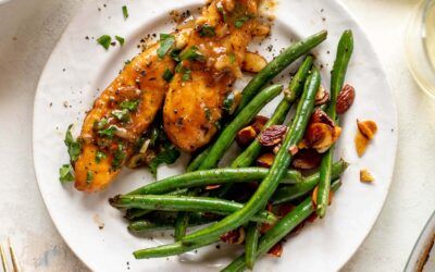 ¡Marsala de pollo de mi mamá con las mejores alubias verdes!