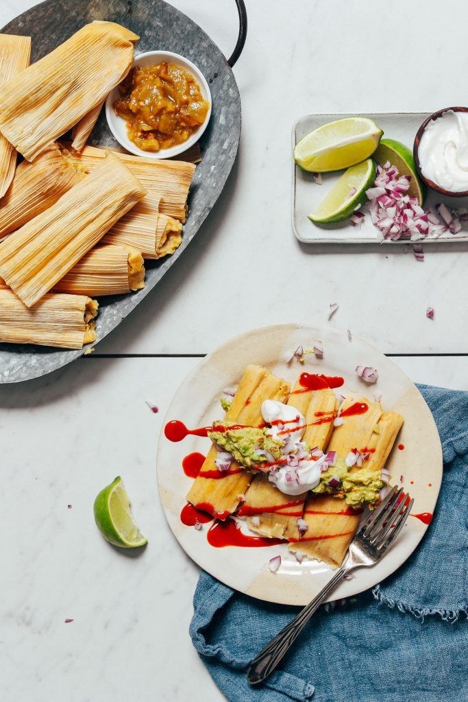 Tamales de pollo chile verde fácil