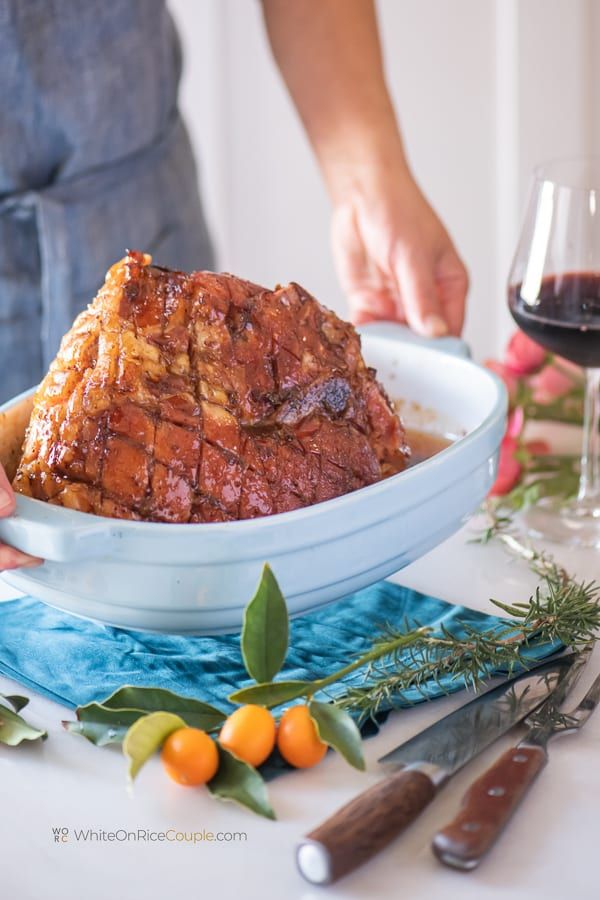 Jamón al horno con glaseado de albaricoque