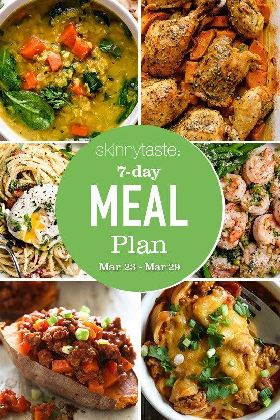 Plan de comidas saludables de 7 días