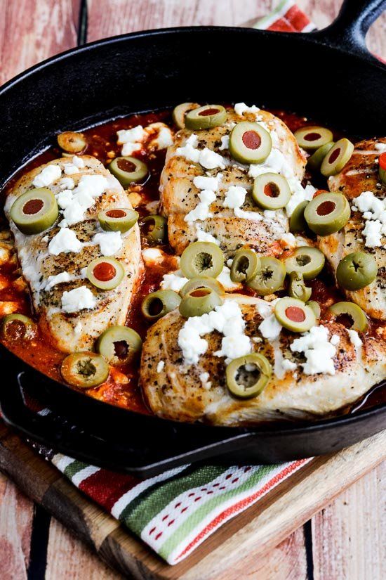 One Pan Low-Carb Greek Skillet Chicken
