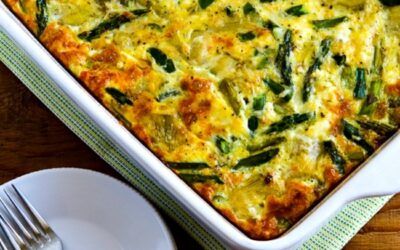 Cazuela de desayuno con corazones de espárragos y alcachofas (Video) – Kalyn’s Kitchen