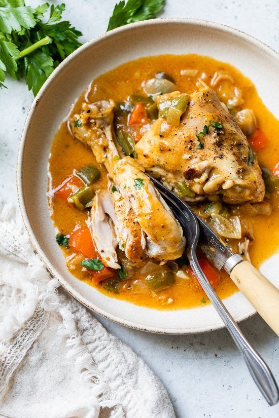 Estofado de pollo con pimentón