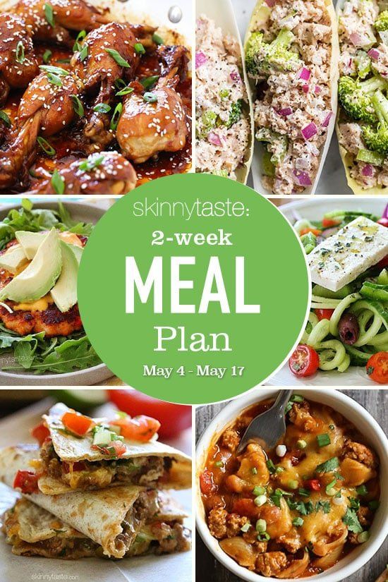 Plan de comidas saludables de 14 días