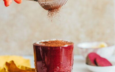 Batido de pastel de terciopelo rojo