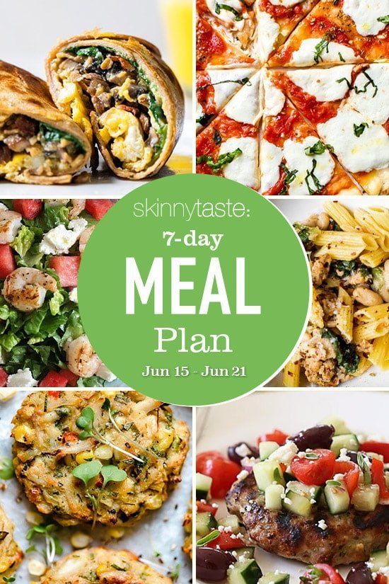 Plan de comidas saludables de 7 días