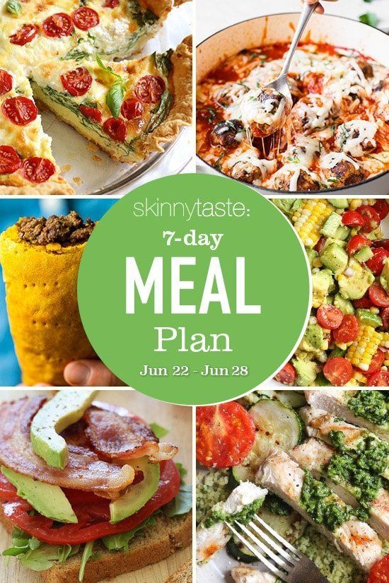 Plan de comidas saludables de 7 días