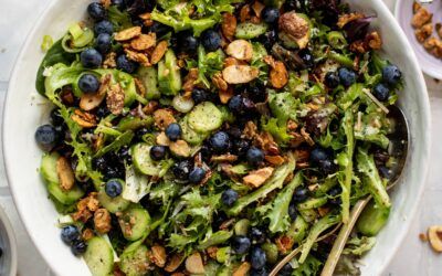 Ensalada de verano de arándanos – Ensalada de verano de pepino y arándanos