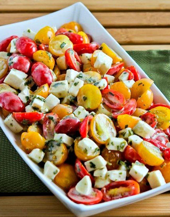 Ensalada Caprese de Tomate Cherry