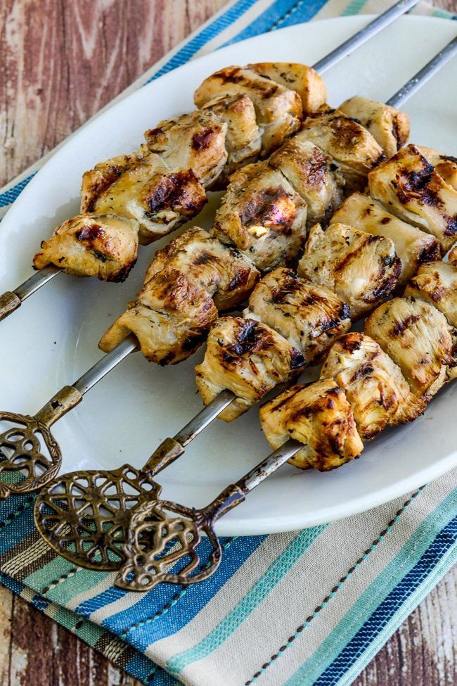 Brochetas de pavo a la parrilla del condado de Sanpete