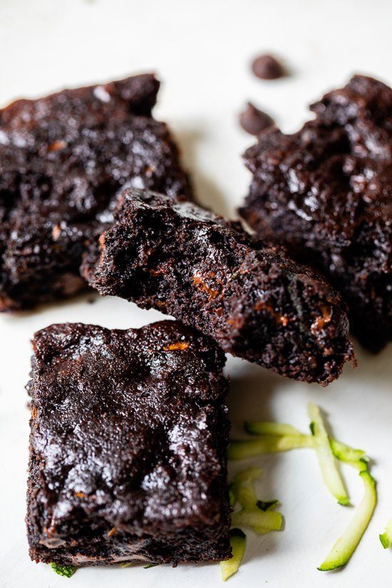 Brownies de calabacín y chocolate sin harina