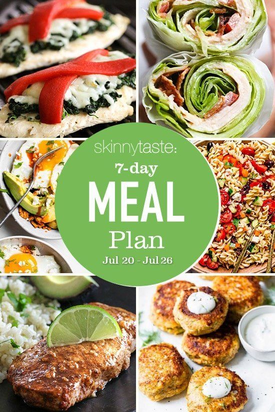 Plan de comidas saludables de 7 días