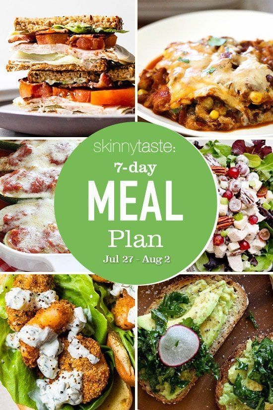 Plan de comidas saludables de 7 días