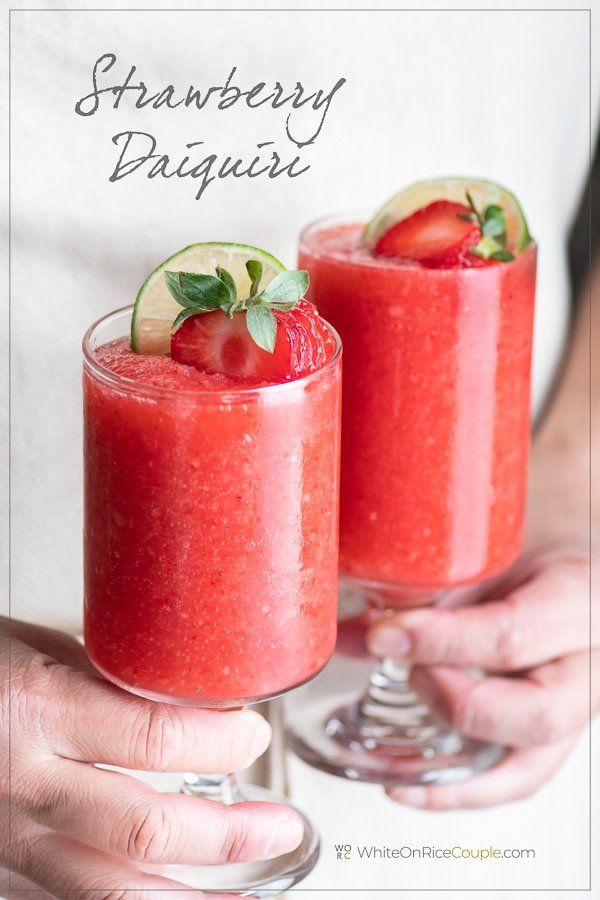 Receta de cóctel Daiquiri de fresa: ron, lima