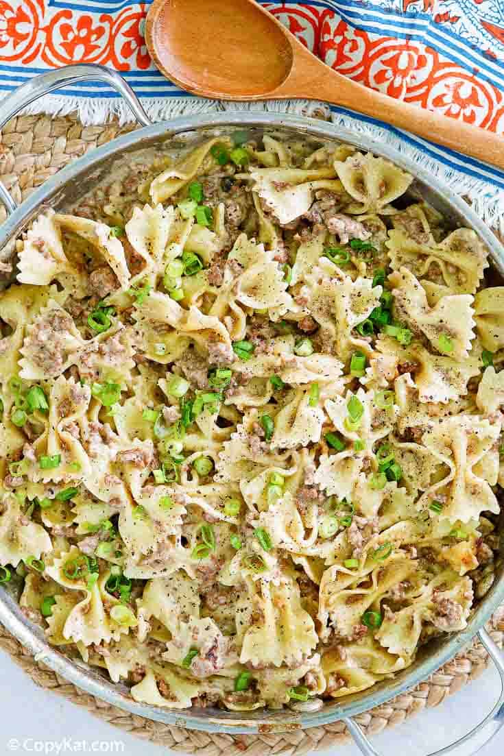 Ayudante de hamburguesa Stroganoff de carne