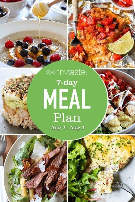 Plan de comidas saludables de 7 días