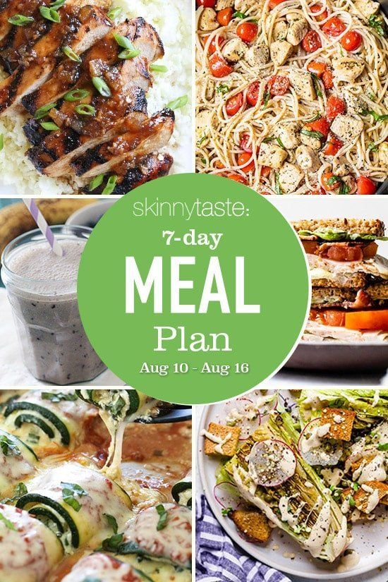 Plan de comidas saludables de 7 días