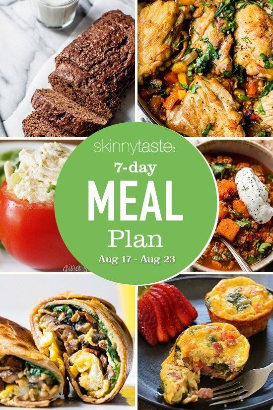 Plan de comidas saludables de 7 días