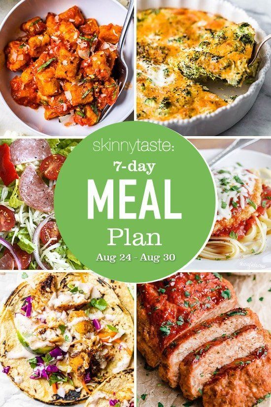 Plan de comidas saludables de 7 días