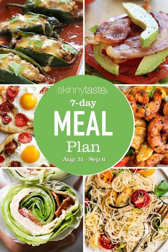Plan de comidas saludables de 7 días