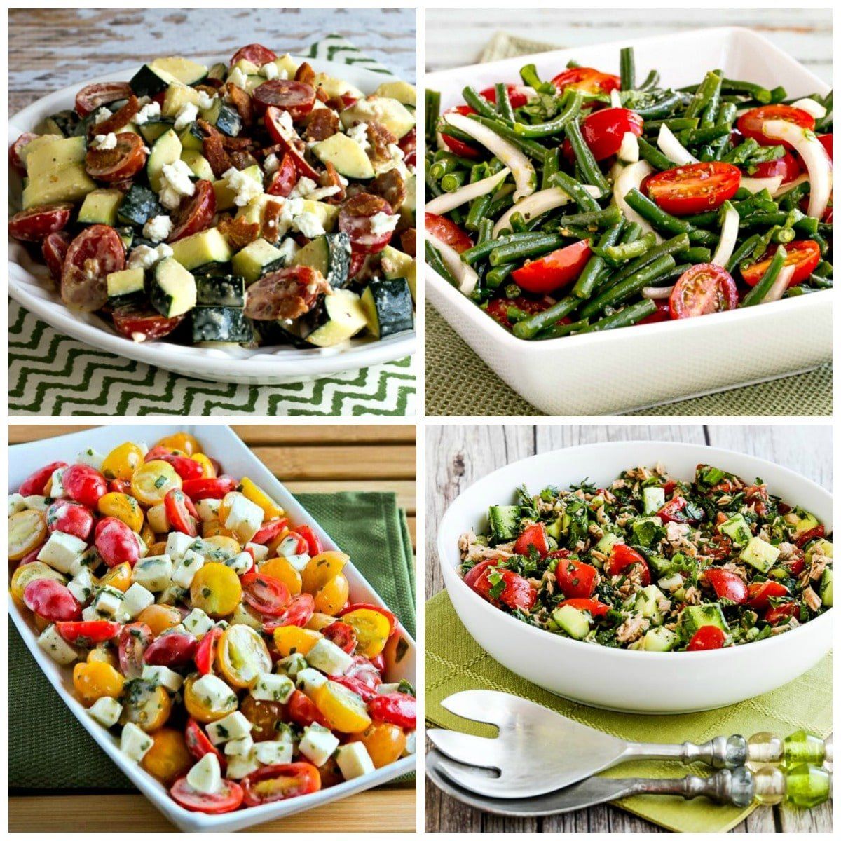 Ensaladas de tomate de finales de verano