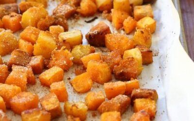 Mezcla de calabaza de invierno asada y sazonada