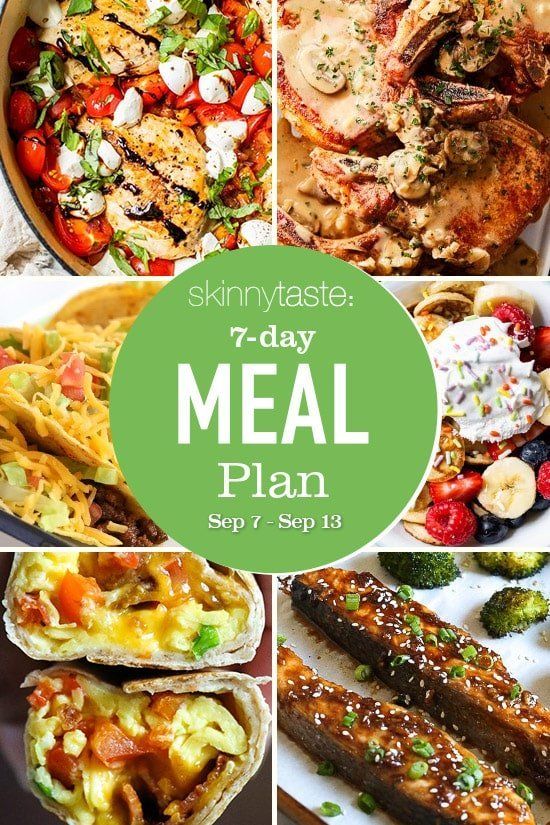 Plan de comidas saludables de 7 días