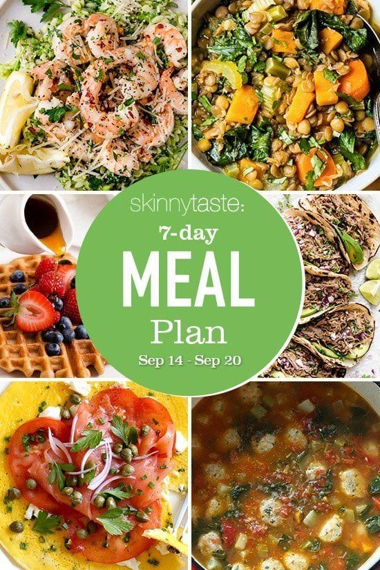 Plan de comidas saludables de 7 días