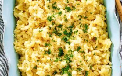 Risotto instantáneo con parmesano
