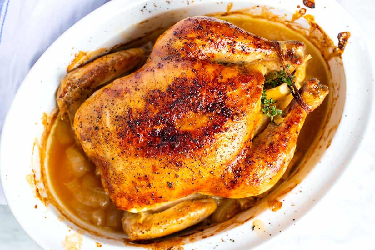 Pollo Asado Entero Sencillo con Limón