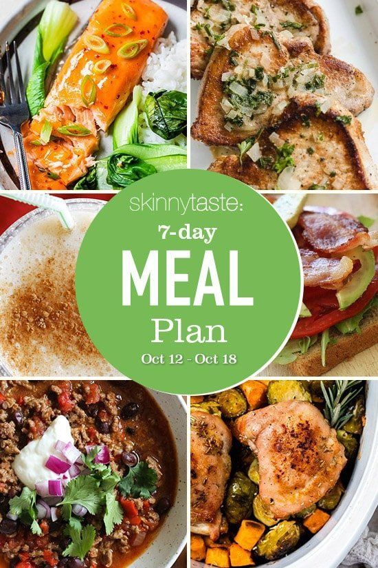 Plan de comidas saludables de 7 días