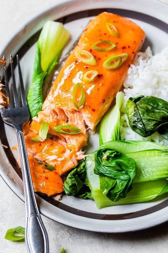 Salmón Glaseado Dulce y Picante (Horno o Freidora)
