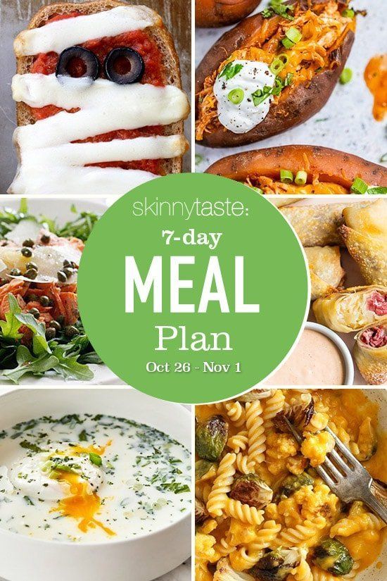 Plan de comidas saludables de 7 días