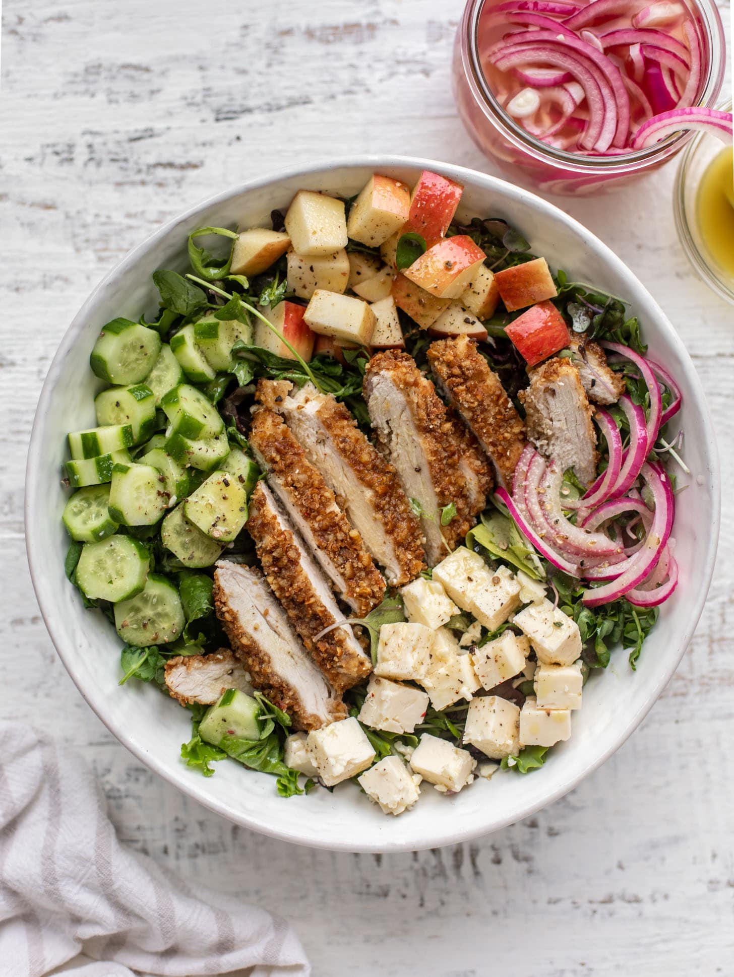 Ensalada de pollo con costra de pretzel – Pollo con costra de pretzel