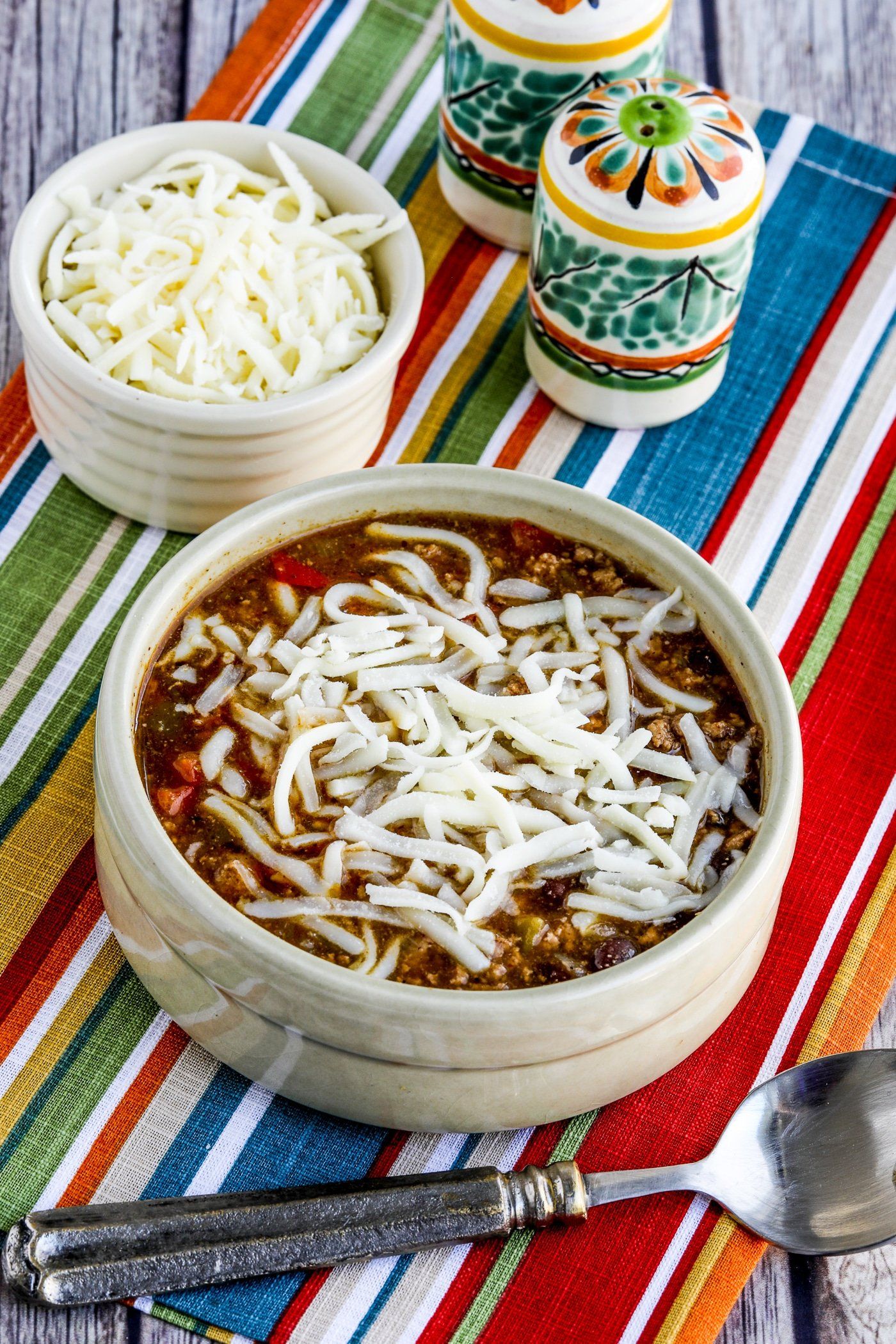 Sopa de enchilada de pavo con chile verde