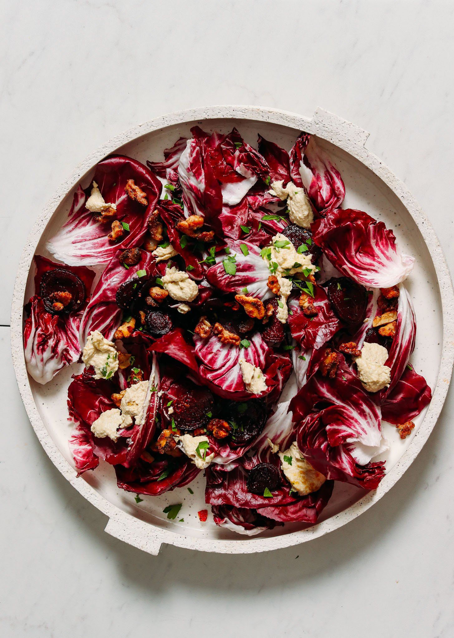 Ensalada Radicchio con Aderezo de Anacardos Ricotta