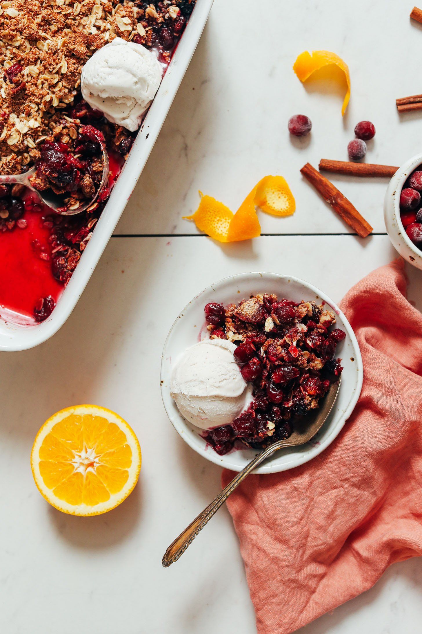 Crisp de naranja y arándano (¡sin gluten y fácil!)